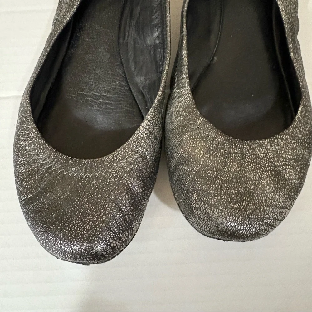 TORY BURCH Silver Ballerina Flats